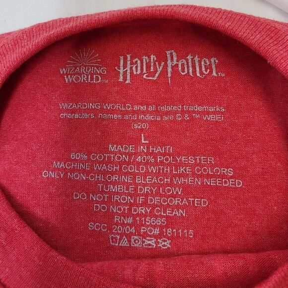 HARRY POTTER Wizarding World red wizard in training Hogwarts short sleeve tee L - Picture 5 of 7